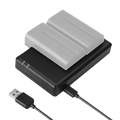 Chargeur à double emplacement pour batteries NP-F970/750/550