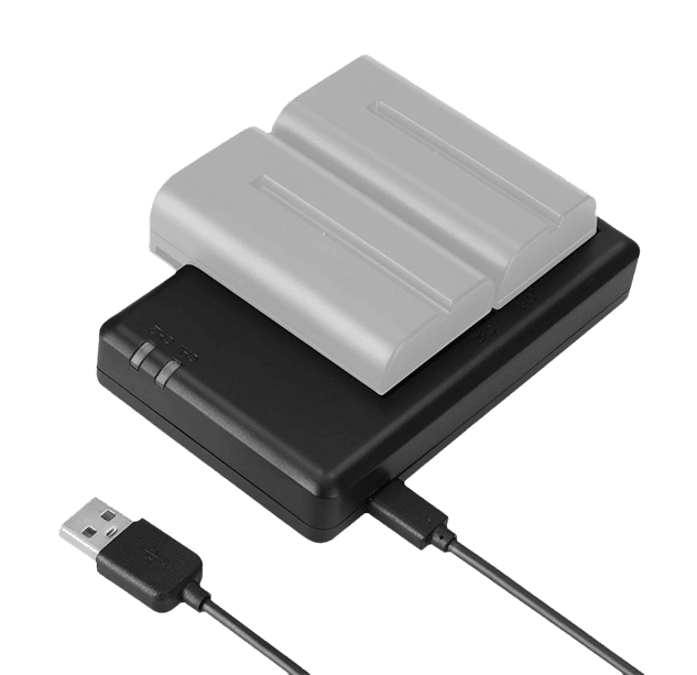 Chargeur à double emplacement pour batteries NP-F970/750/550