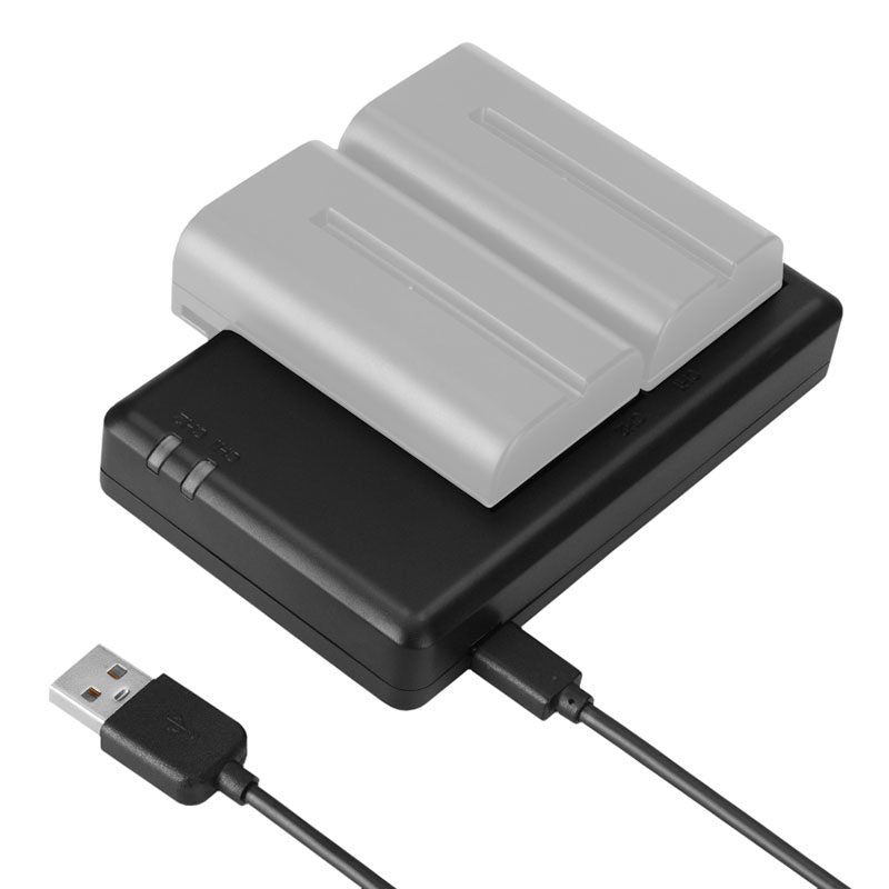 Chargeur à double emplacement pour batteries NP-F970/750/550