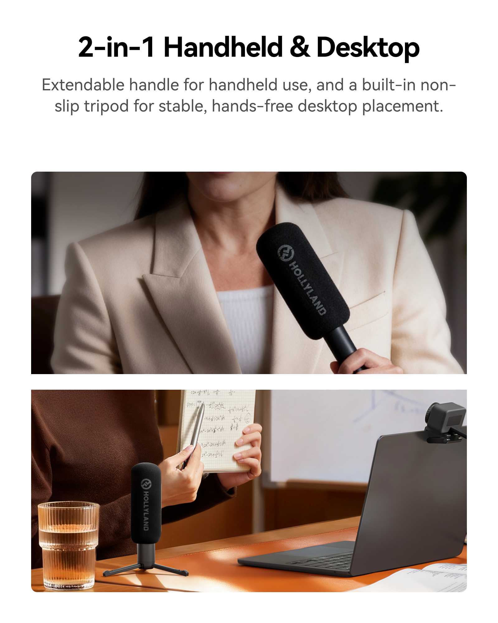 Interview Adapter for Wireless Microphones (Handheld/Desktop)