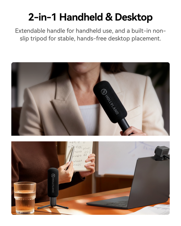 Interview Adapter for Wireless Microphones (Handheld/Desktop)